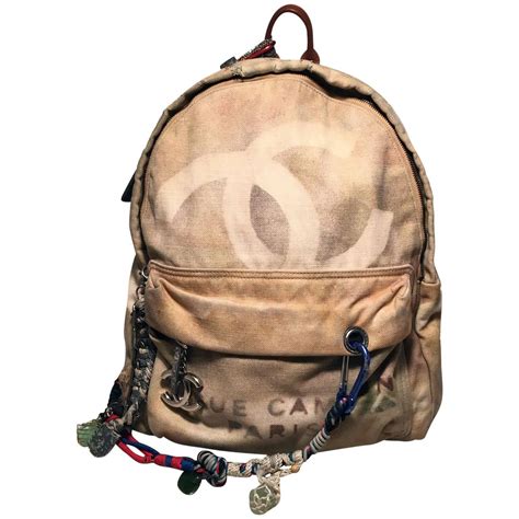 chanel art school backpack replica|chanel canvas backpack.